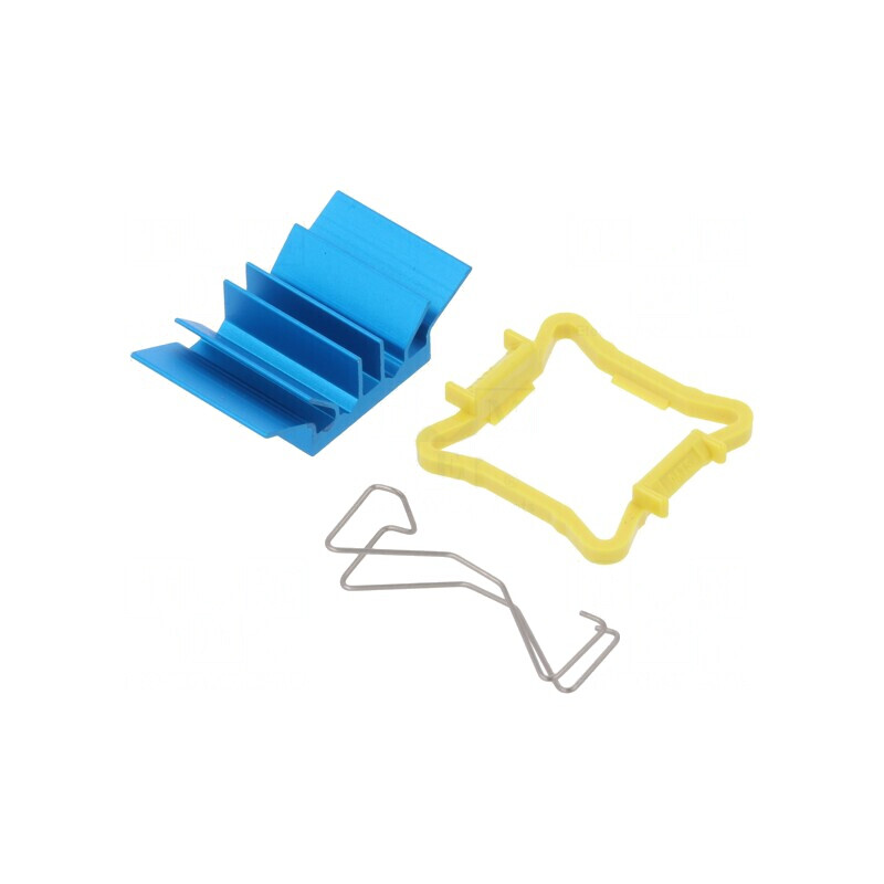 Radiator extrudat cu aripioare BGA albastru 17x17mm | Electronic-mag.ro | Componente Electronice