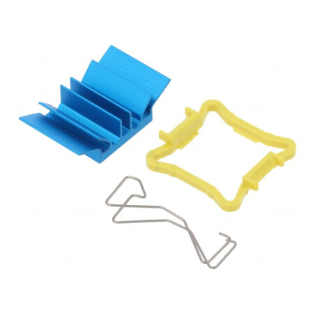 Radiator extrudat cu aripioare BGA albastru 17x17mm | Electronic-mag.ro | Componente Electronice