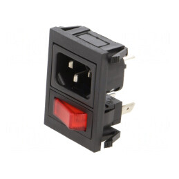 Conector Alimentare AC 10A 250VAC IEC 60320 | Electronic-mag.ro | Componente Electronice