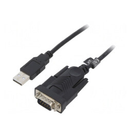 Convertor USB-RS232 | D-Sub 9pin tată,USB A mufă | 1,5m | USB 2.0 | 