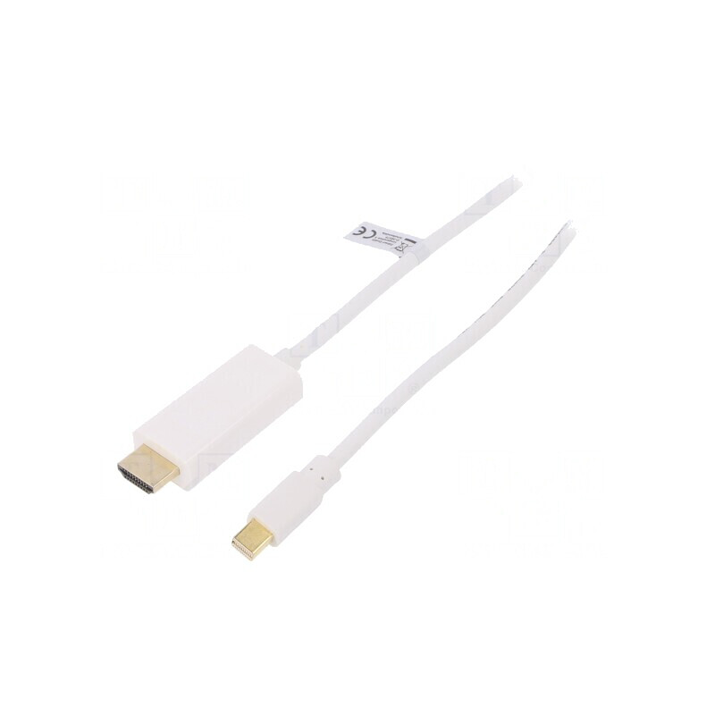 Cablu DisplayPort 1.2 la HDMI 2m Alb | Electronic-mag.ro | Componente Electronice