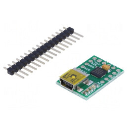 Modul: convertor | USB-UART | USB B mini | 5VDC | 921,6kbps | 391