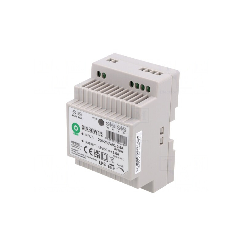 Alimentator Pulsatoriu pentru Șină DIN 30W 15VDC 2A | Electronic-mag.ro | Componente Electronice Alimentator Pulsatoriu pentru Șină DIN 30W 15VDC 2A | Electronic-mag.ro | Componente Electronice