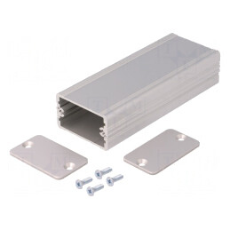 Carcasă aluminiu gri AKG 41mm x 100mm x 24mm | Electronic-mag.ro | Componente Electronice