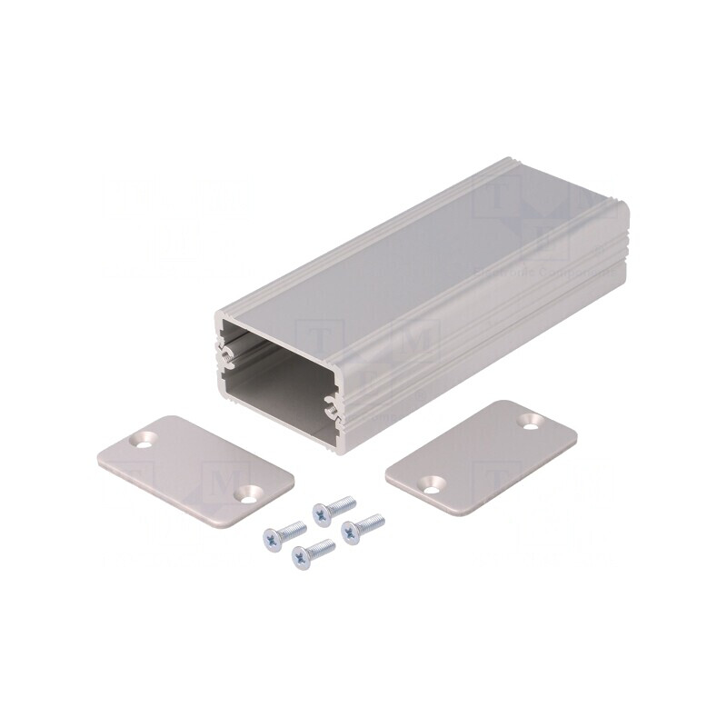 Carcasă aluminiu gri AKG 41mm x 100mm x 24mm | Electronic-mag.ro | Componente Electronice