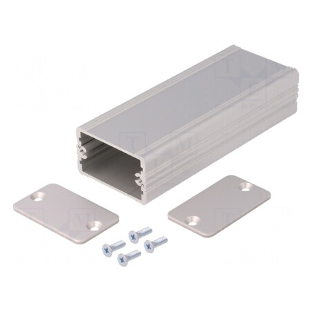 Carcasă aluminiu gri AKG 41mm x 100mm x 24mm | Electronic-mag.ro | Componente Electronice