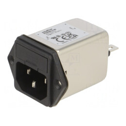 Conector Alimentare AC C14 2A 250VAC | Electronic-mag.ro | Componente Electronice