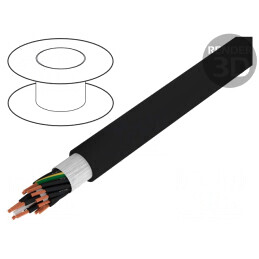 Cablu | HELULIGHT® | rotund | litat | Cu | 14G1,5mm2 | PVC | negru | 400143