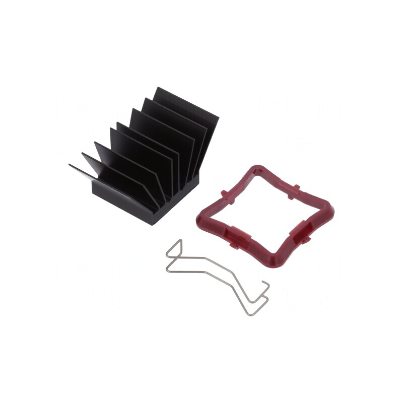 Radiator extrudat cu aripioare BGA negru 23mm x 23mm | Electronic-mag.ro | Componente Electronice Radiator extrudat cu aripioare BGA negru 23mm x 23mm | Electronic-mag.ro | Componente Electronice