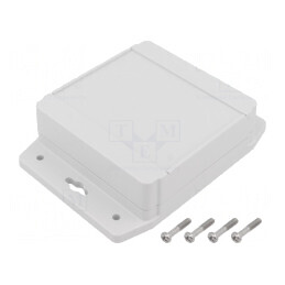 Carcasă universală cu lame de fixare 104x106x37 mm | Electronic-mag.ro | Componente Electronice