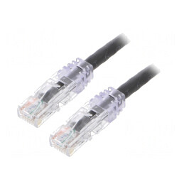 Patch cord TX6 PLUS U/UTP 6 LSZH Negru 3m | Electronic-mag.ro | Componente Electronice