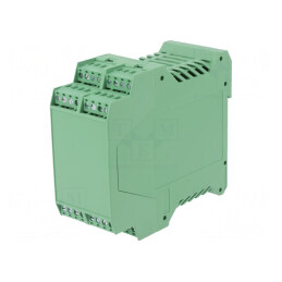 Carcasă pentru șină DIN poliamidă verde 32 borne | Electronic-mag.ro | Componente Electronice