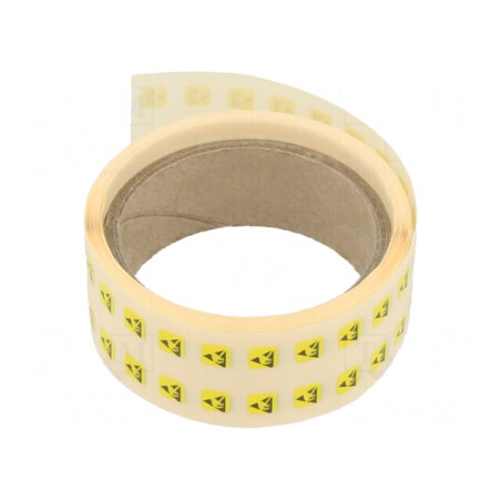 Etichetă Autoadezivă ESD 5x5mm Galbenă - 1000 Bucăți | Electronic-mag.ro | Componente Electronice