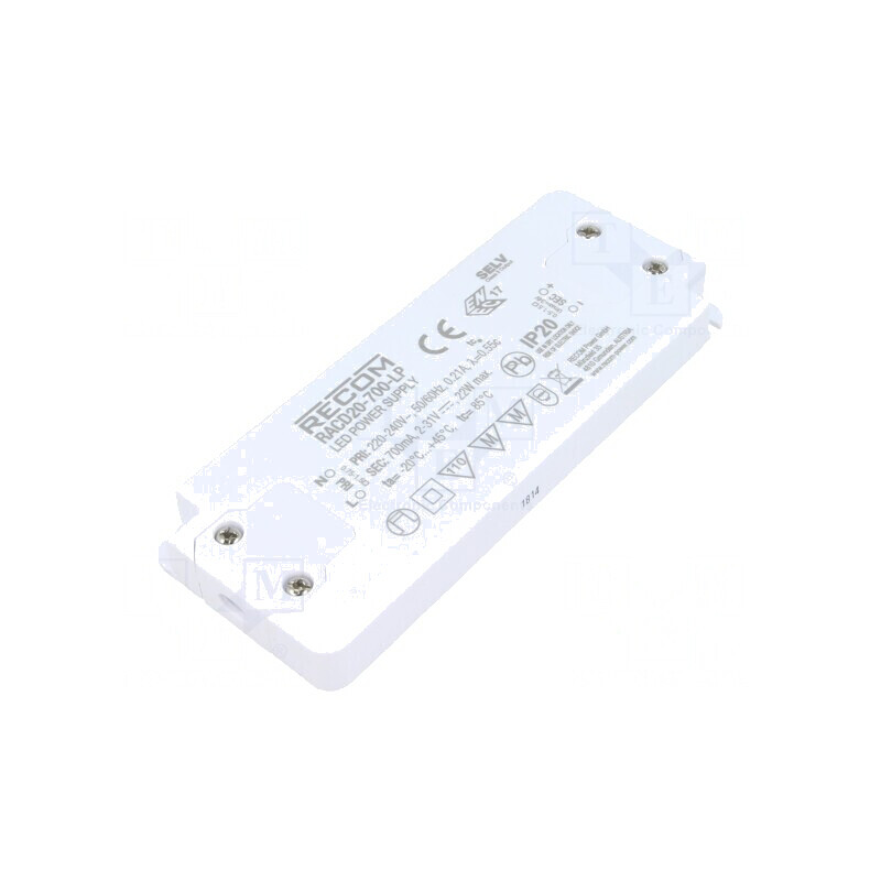 Alimentator LED 20W 700mA 198-264VAC IP20 | Electronic-mag.ro | Componente Electronice Alimentator LED 20W 700mA 198-264VAC IP20 | Electronic-mag.ro | Componente Electronice