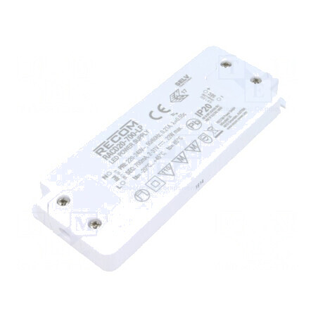 Alimentator LED 20W 700mA 198-264VAC IP20 | Electronic-mag.ro | Componente Electronice