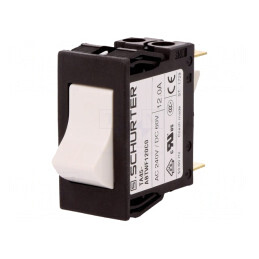 Întrerupător de Supracurent 240VAC 60VDC 12A DPST MCB | Electronic-mag.ro | Componente Electronice