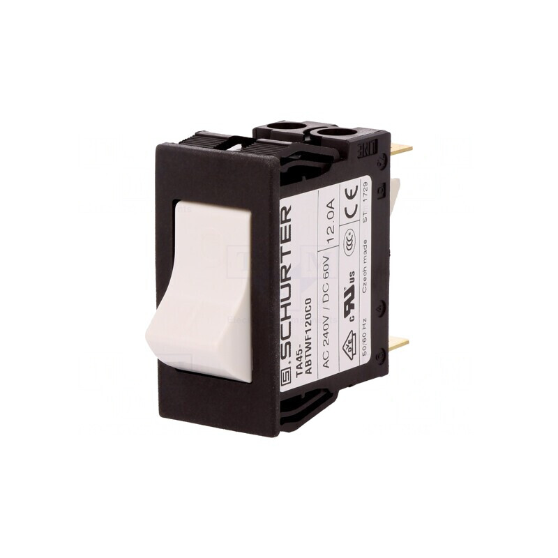 Întrerupător de Supracurent 240VAC 60VDC 12A DPST MCB | Electronic-mag.ro | Componente Electronice
