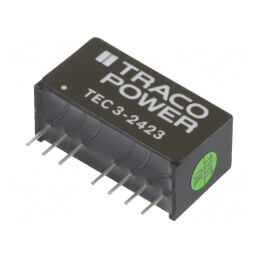 Convertor DC-DC 3W 18-36V la 15V/-15V SIP8 TEC 3-2423 | Electronic-mag.ro | Componente Electronice