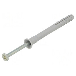 Plastic Anchor with Screw 8x80mm Zinc-Plated Steel 50pcs | Electronic-mag.ro | Componente Electronice