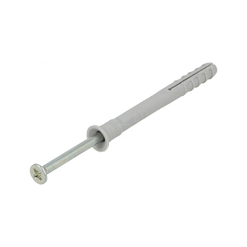 Plastic Anchor with Screw 8x80mm Zinc-Plated Steel 50pcs | Electronic-mag.ro | Componente Electronice