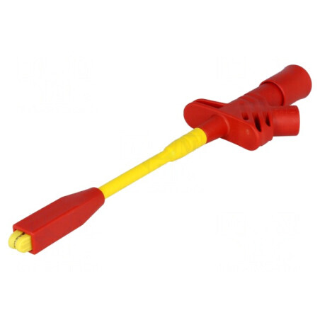 Clips măsurare crocodil 20A roşu 1000V 4mm 50mΩ | Electronic-mag.ro | Componente Electronice