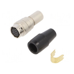 Conector circular HR10 push-pull mufă 2A argintat pentru lipire | Electronic-mag.ro | Componente Electronice