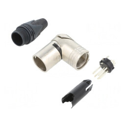 Mufă XLR tată 6 pini unghi 90° rotativ | Electronic-mag.ro | Componente Electronice