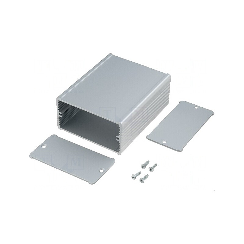 Carcasă aluminiu gri TUF 80x100x42 mm | Electronic-mag.ro | Componente Electronice