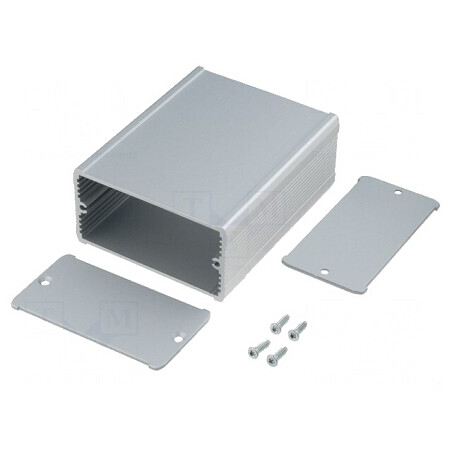 Carcasă aluminiu gri TUF 80x100x42 mm | Electronic-mag.ro | Componente Electronice