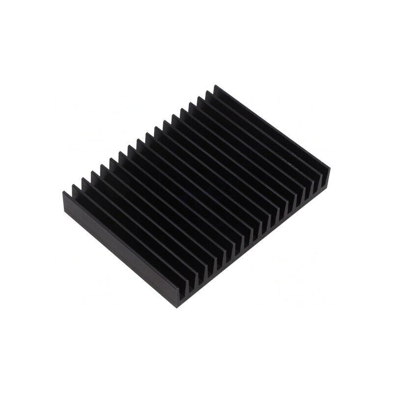 Radiator Extrudat cu Aripioare Negru 75x100x15mm | Electronic-mag.ro | Componente Electronice