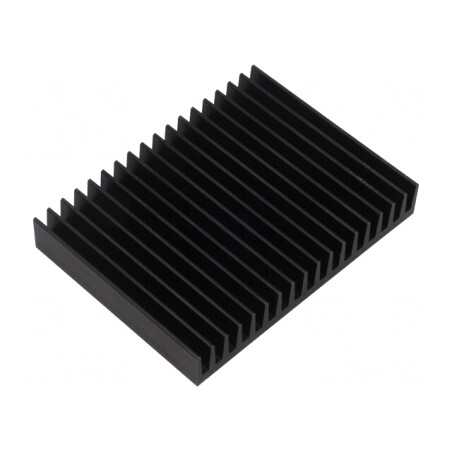 Radiator Extrudat cu Aripioare Negru 75x100x15mm | Electronic-mag.ro | Componente Electronice