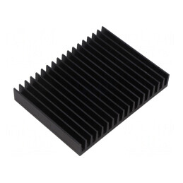 Radiator Extrudat cu Aripioare Negru 75x100x15mm | Electronic-mag.ro | Componente Electronice