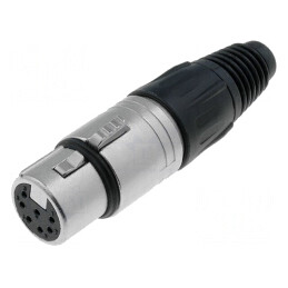 Mufă XLR Mamă PIN 7 pe Cablu Lipire 3,5-8mm