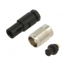 Conector M9 Mufă Mamă Aurit 125V IP67 8 Pin pe Cablu | Electronic-mag.ro | Componente Electronice