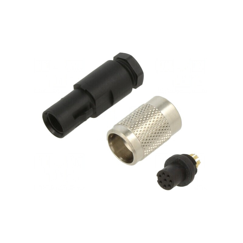 Conector M9 Mufă Mamă Aurit 125V IP67 8 Pin pe Cablu | Electronic-mag.ro | Componente Electronice