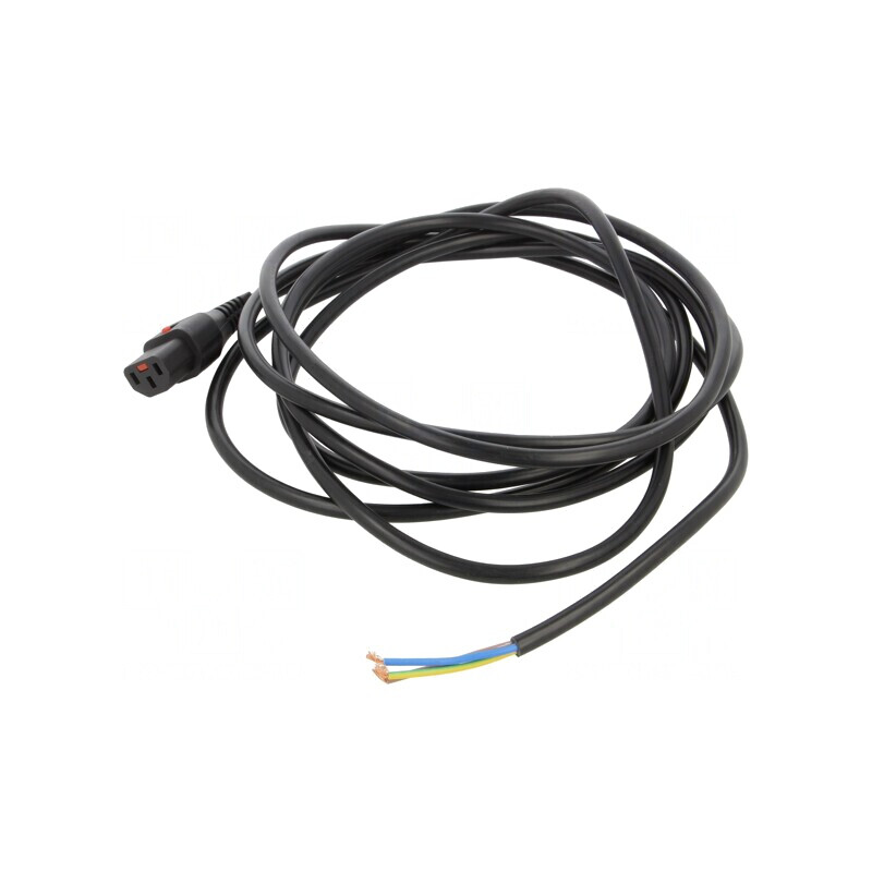Cablu Alimentare IEC C13 cu Blocare 4m Negru 10A | Electronic-mag.ro | Componente Electronice