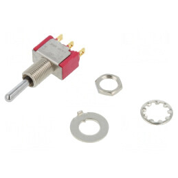 Comutator Basculant 3 Pozitii ON-OFF-ON 0,02A 20VAC | Electronic-mag.ro | Componente Electronice