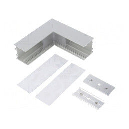 Conector 90° Aluminiu Anodat Argintiu VARIO30-02 | Electronic-mag.ro | Componente Electronice