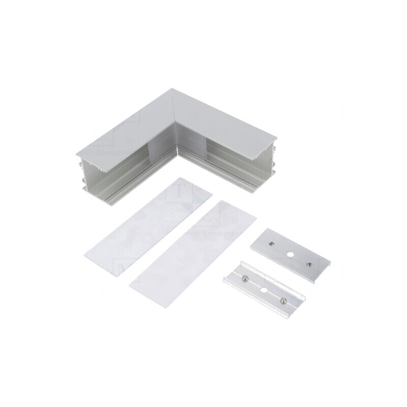 Conector 90° Aluminiu Anodat Argintiu VARIO30-02 | Electronic-mag.ro | Componente Electronice
