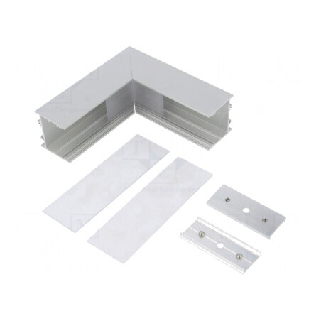 Conector 90° Aluminiu Anodat Argintiu VARIO30-02 | Electronic-mag.ro | Componente Electronice