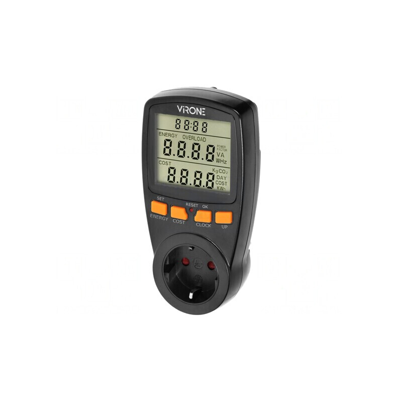 Controler electric negru 16A 230V IP20 | Electronic-mag.ro | Componente Electronice