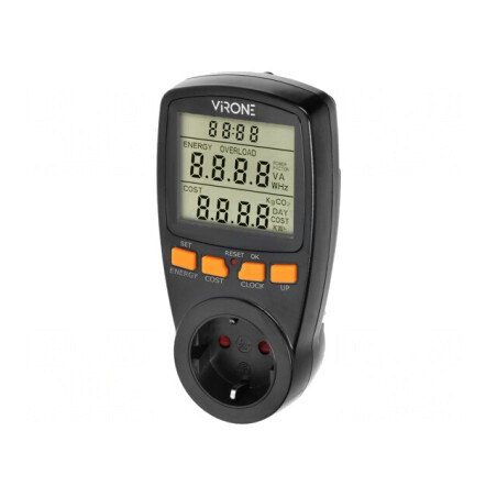 Controler electric negru 16A 230V IP20 | Electronic-mag.ro | Componente Electronice