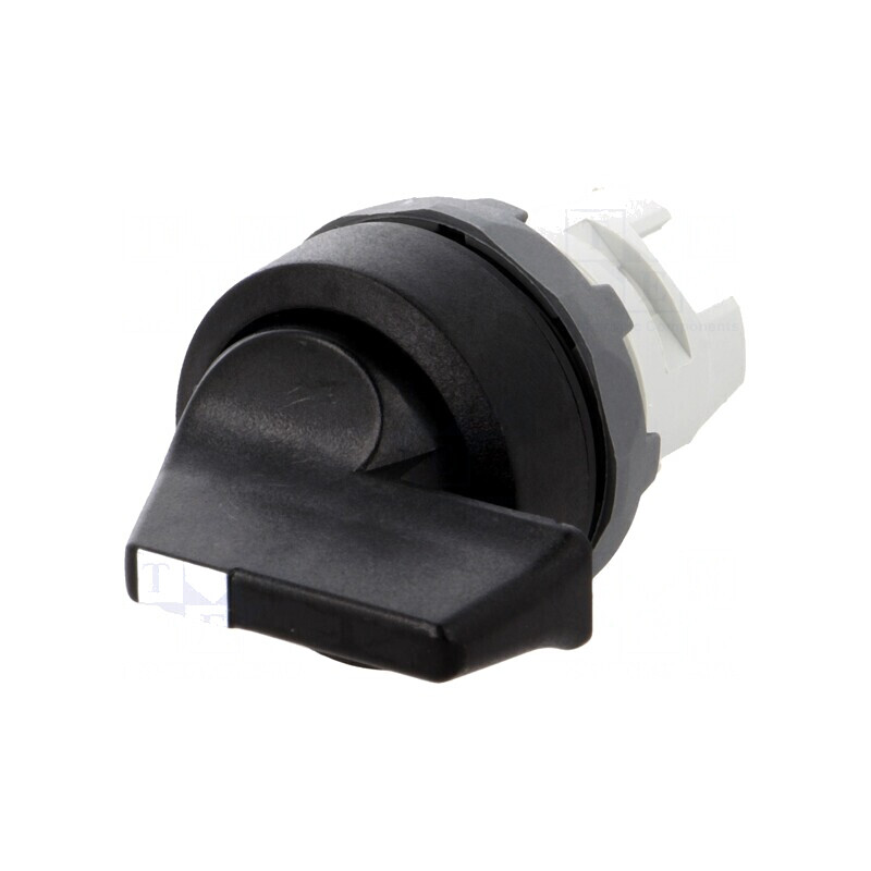 Comutator rotativ 22mm negru 2 poziții | Electronic-mag.ro | Componente Electronice