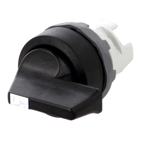 Comutator rotativ 22mm negru 2 poziții | Electronic-mag.ro | Componente Electronice