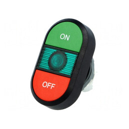 Comutator Dublu 22mm Roșu/Verde IP66 | Electronic-mag.ro | Componente Electronice