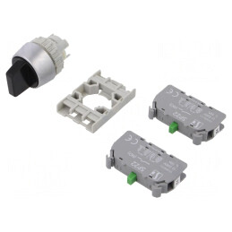 Comutator Rotativ 22mm IP65 Negru 3 Pozitii | Electronic-mag.ro | Componente Electronice