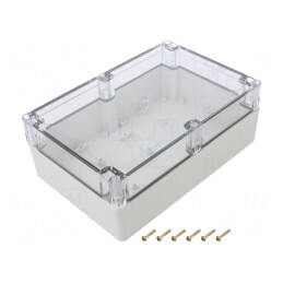 Carcasă Universală 140x210x75mm cu Bucșă din Alamă ABS-PC | Electronic-mag.ro | Componente Electronice