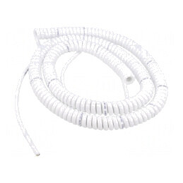 Cablu spiralat neecranat alb 0,5m 2m | Electronic-mag.ro | Componente Electronice