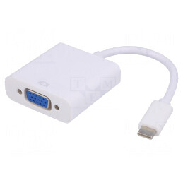 Adaptor USB C la D-Sub 15pin HD, Nichelat | Electronic-mag.ro | Componente Electronice