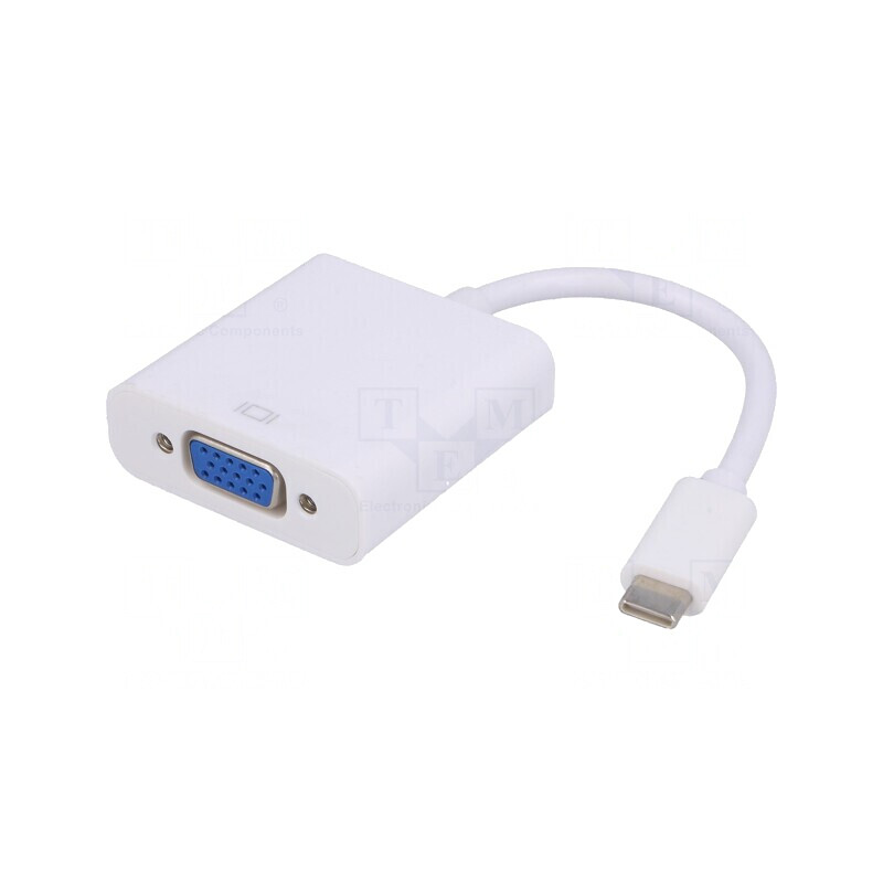 Adaptor USB C la D-Sub 15pin HD, Nichelat | Electronic-mag.ro | Componente Electronice Adaptor USB C la D-Sub 15pin HD, Nichelat | Electronic-mag.ro | Componente Electronice